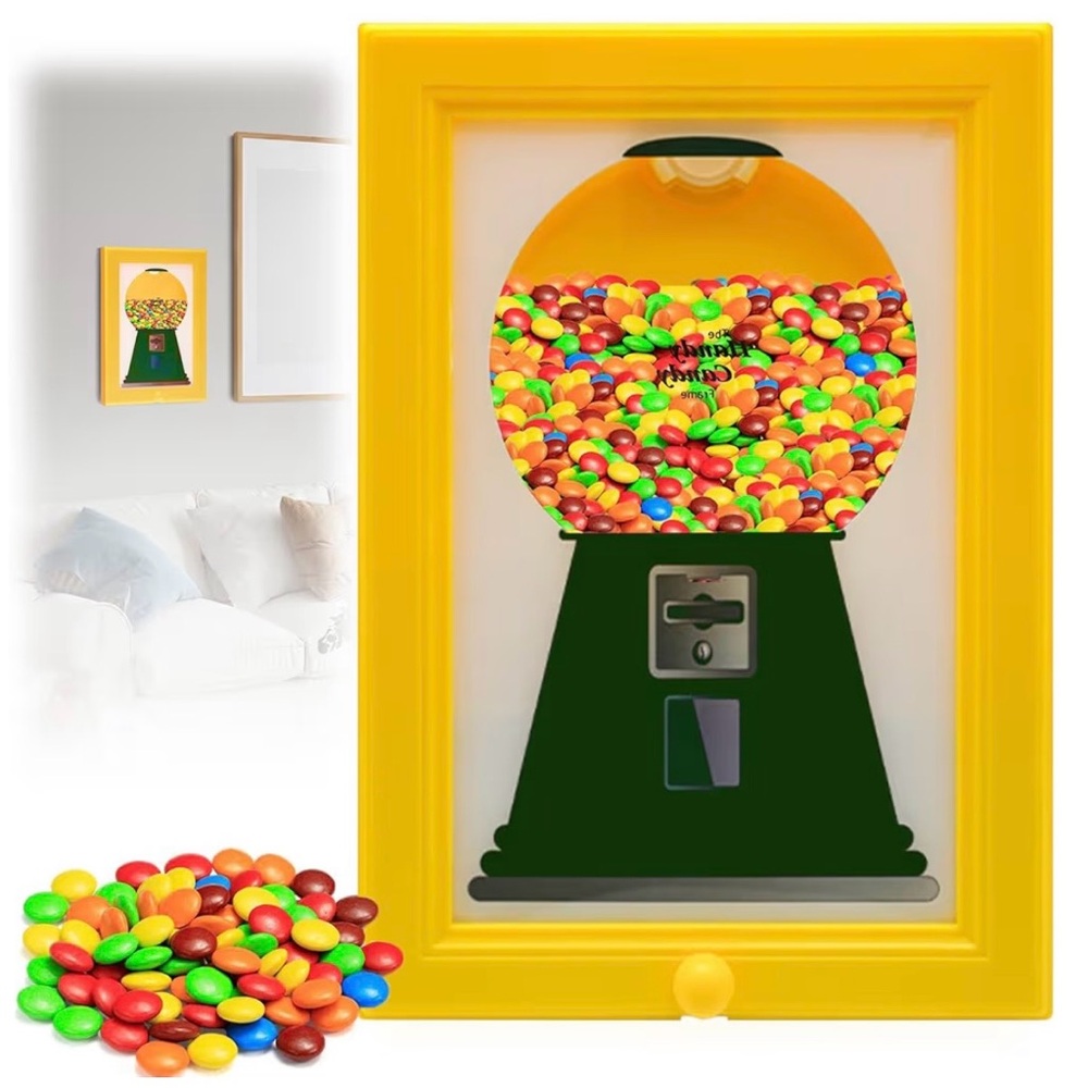 🍬Candy Frame Wall Mounted Candy Pet Treat Gumball Machine Dispenser Hanging Art